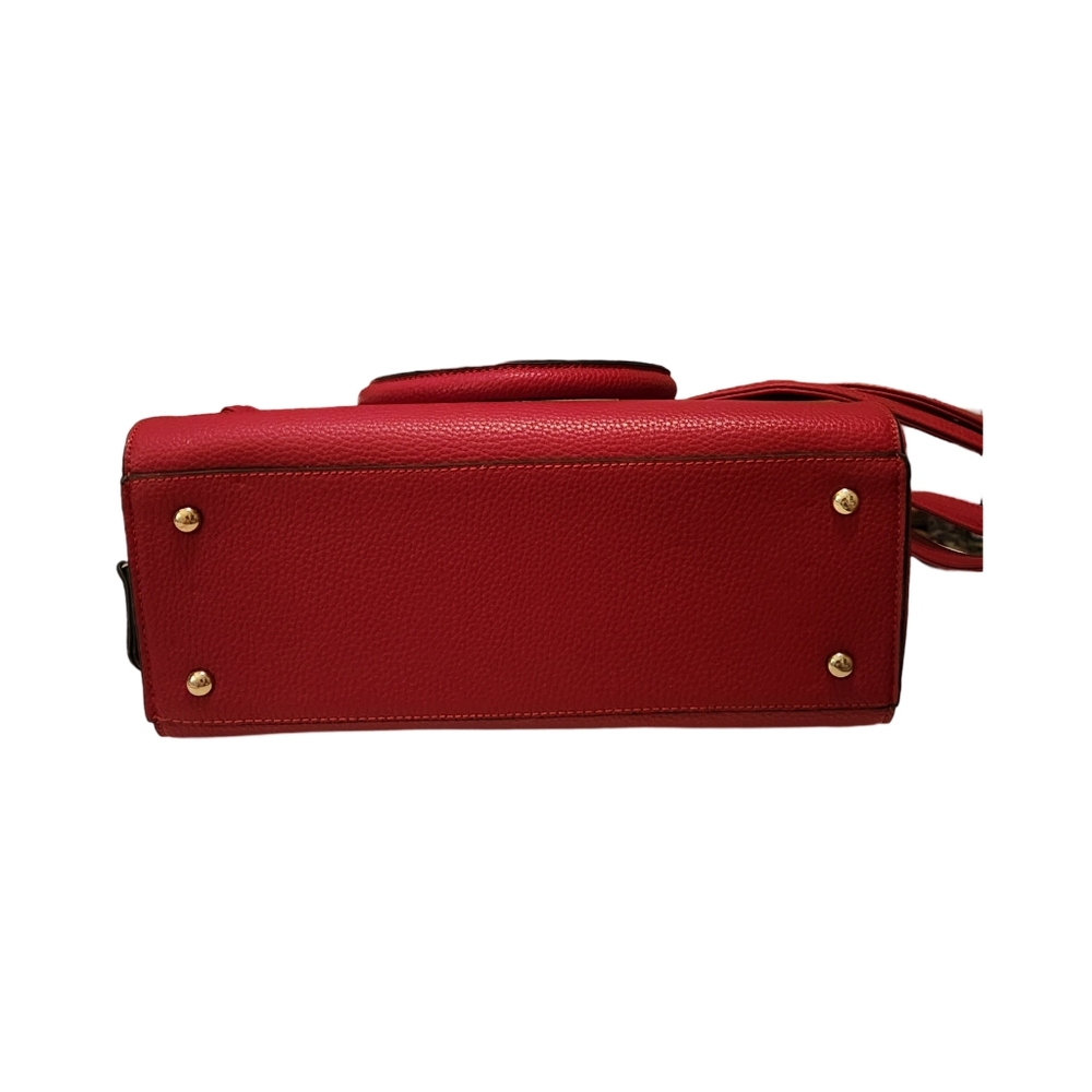 Dasein Womens Red Handbag, Work Tote, Shoulder Bag, With Long Ajustable Strap - Picture 4 of 6
